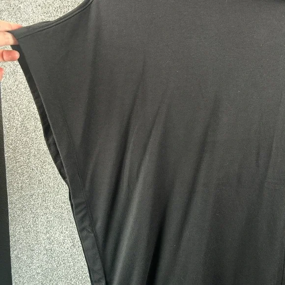 LOFT Outlet Women's Black Jersey Knit Cowl Neck Poncho XS/S Cozy Sweater Wrap - Picture 3 of 8